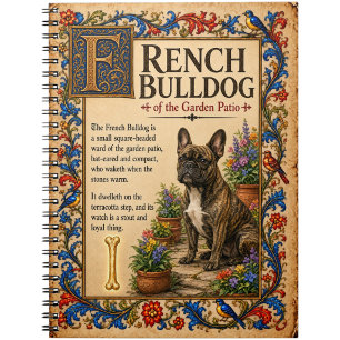 Carnet Bouledogue Français, Art de Bestiaire Médiéval