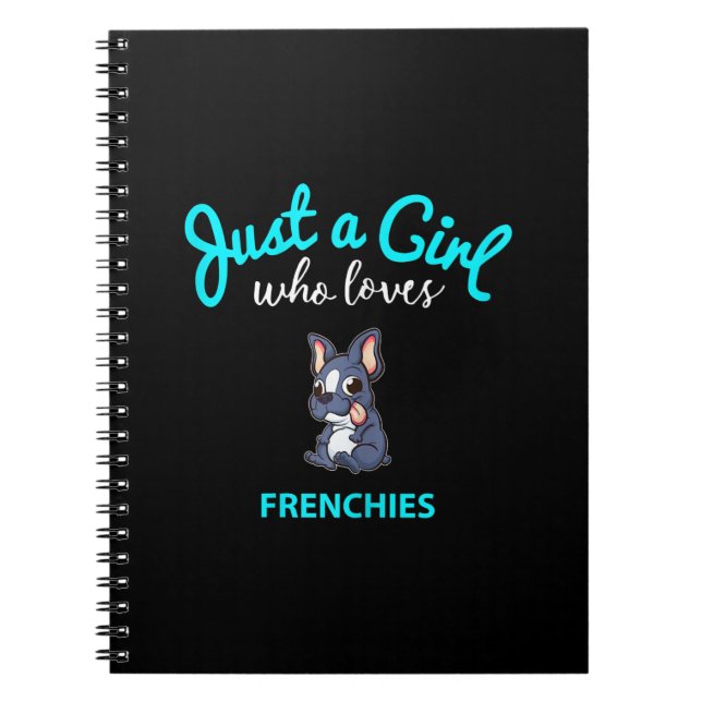 Carnet bouledogue français | cadeau filles enfants bouled (Devant)