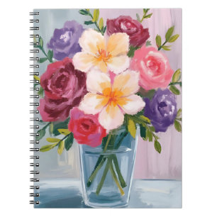 Carnet Bouquet de fleurs peinture florale aquarelle
