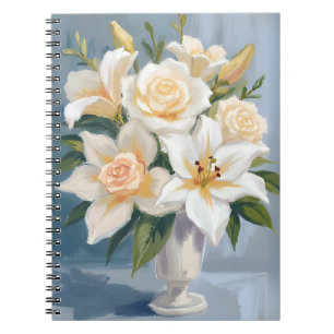 Carnet Bouquet de mariage blanc aquarelle florale