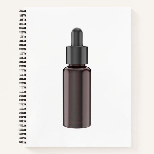 Carnet Bouteille de verre avec pipette (Devant)