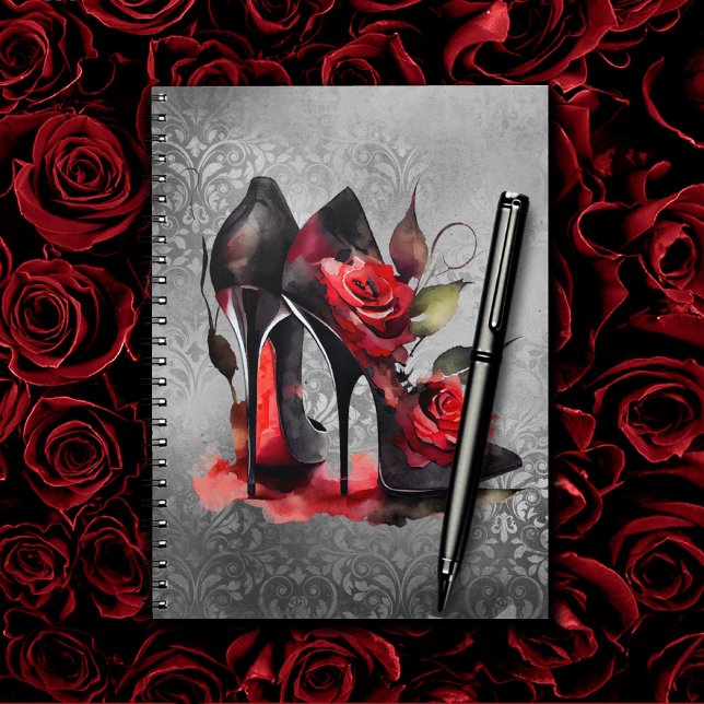 Carnet Boutique gothique fashionista rouge en bas avec Ro (Créateur téléchargé)