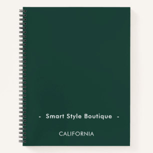 Carnet Boutique minimaliste de luxe Emerald Green