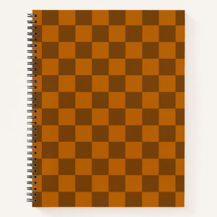 Carnet Bouton À damiers Brown