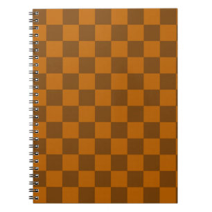 Carnet Bouton À damiers Brown