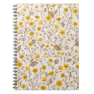 Carnet Boutons jaunes et bruns