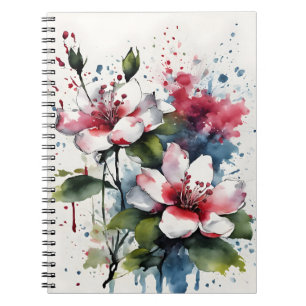 Carnet Bouvardia - Fleurs à l'aquarelle