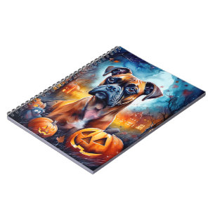 Carnet Boxer Halloween avec la peur Citrouille