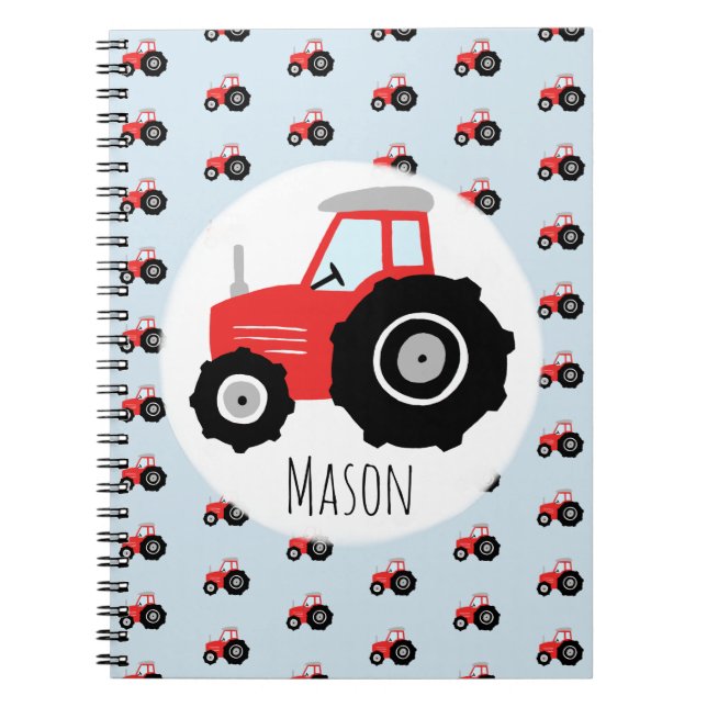 Carnet Boy's Cute Red Tractor (Devant)