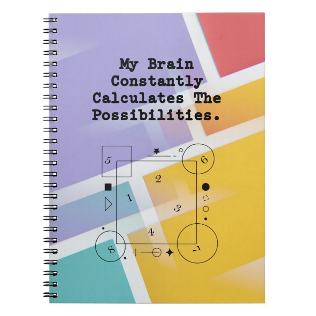 Carnet Brain Calculates Possibilities | Math Thinker (Devant)