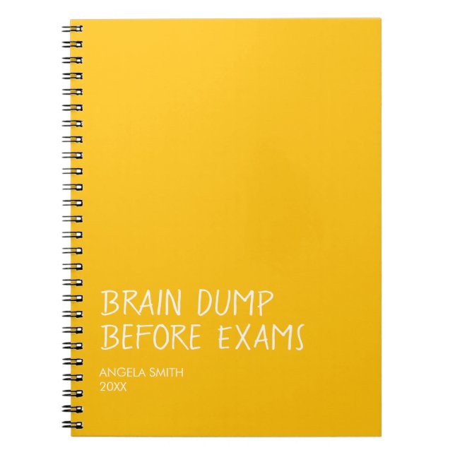 Carnet Brain Dump Before Exams – Funny Student Notebook,  (Devant)