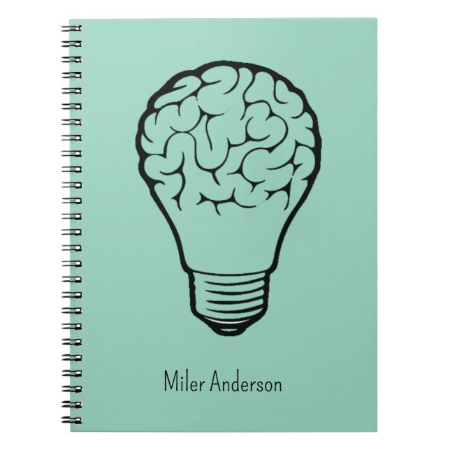 Carnet Brain Lamp - Creative Thinking Notebook- Mapping  (Devant)