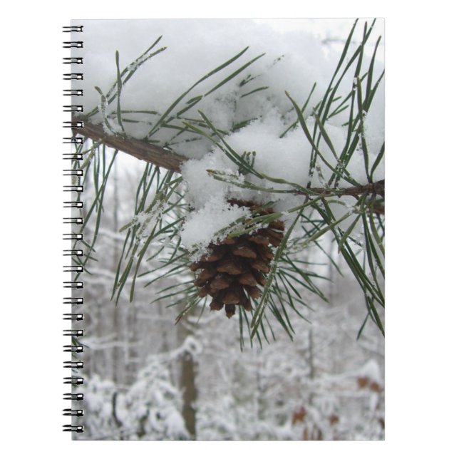 Carnet Branche des pins neigeux Photographie de la nature (Devant)
