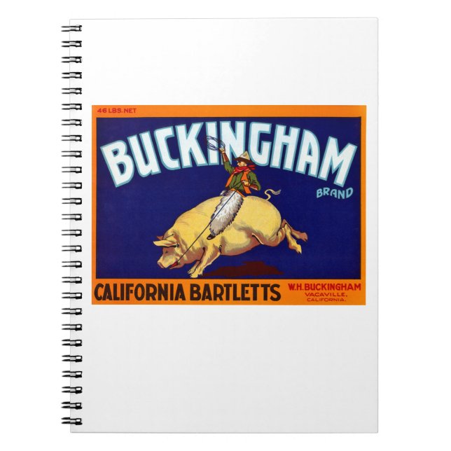 Carnet Brand de Buckingham California Bartletts (Devant)