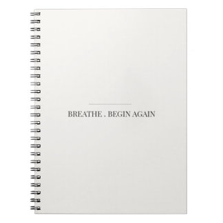 Carnet Breathe Begin Again – Journal de pleine con
