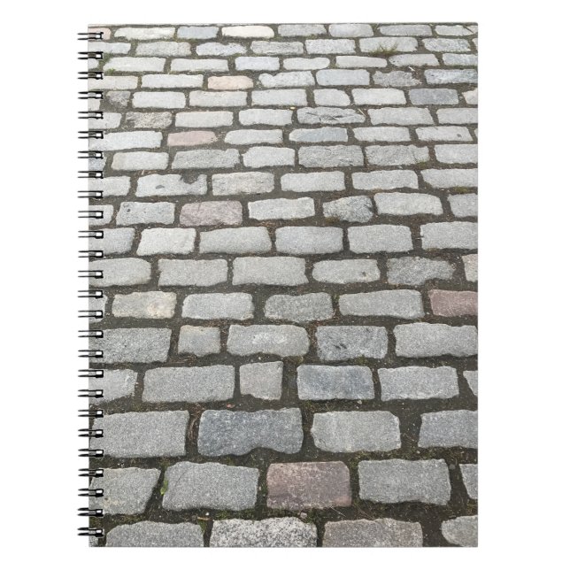 Carnet Brick Cobblestone Street Pathway Nature Photograph (Devant)