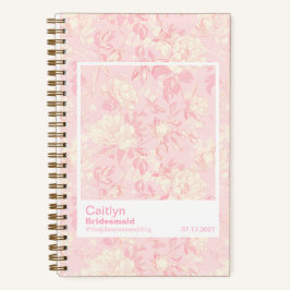 Carnet Bridesmaid Soft Peach Floral Pattern Swatch