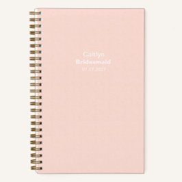 Carnet Bridesmaid Soft Peach Typographic