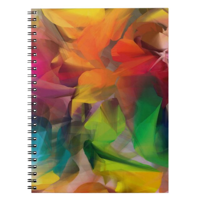 Carnet Bright Colorée Plumes Art (Devant)