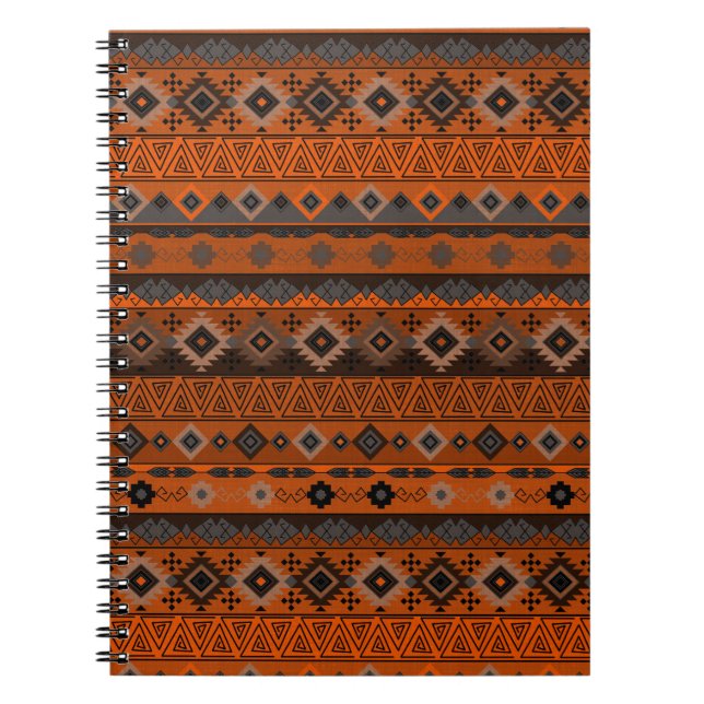 Carnet Bright ethnic striped pattern. (Devant)