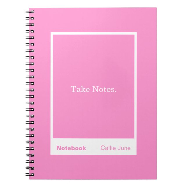 Carnet Bright Pink Block Quote Classic Notebook (Devant)