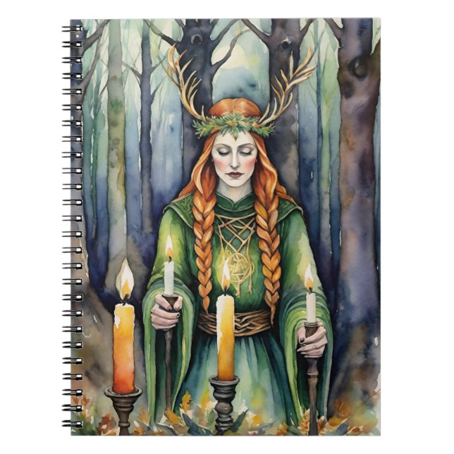 Carnet Brigid Imbolc Chandlelight Forest Celtic Wiccan (Devant)