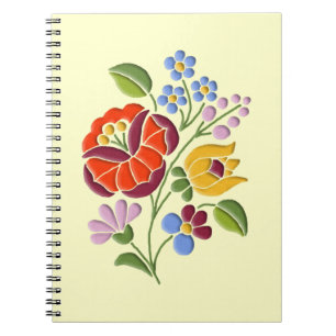 Carnet Broderie de Kalocsa - art populaire hongrois