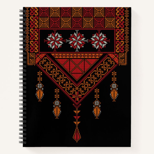 Carnet Broderie palestinienne de Tatreez |art palestine (Devant)