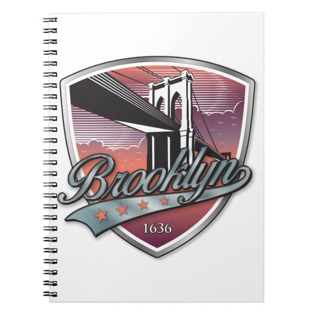 Carnet Brooklyn Design argent métal (Devant)