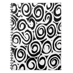 Carnet Brosse le motif de grunge. Vintage blanc et noir.