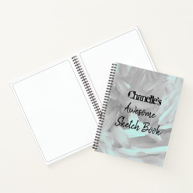 Carnet Brosses de peinture moderne personnalisé (Intérieur)