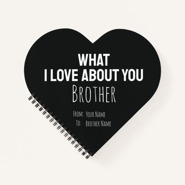 Carnet Brother Gifts Keepsake For Him Modern Cool Male (Devant)