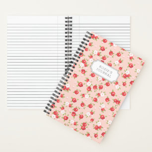 Carnet Brousset et corail Dainty Floral Print