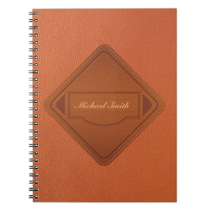 Carnet Brown en cuir Faux personnalisé