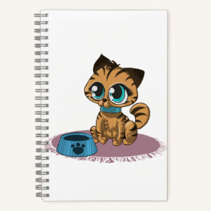 CARNET BROWN EYE BLUE KITTEN ON A PURPLE MAT