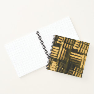 Carnet Brown Gold Tribal Marques Sketchbook Bullet Journa