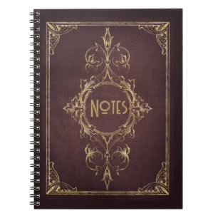 Carnet Brown Orné et cadre Or