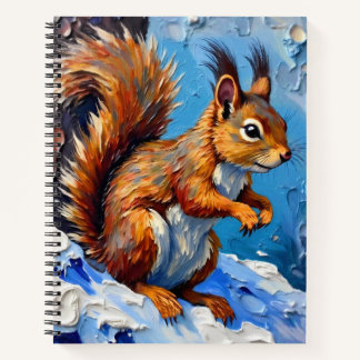 Carnet Brown Squirrel in the Snow