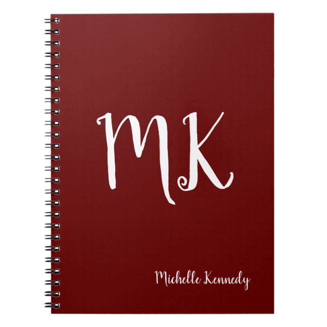 Carnet Brownish Red Modern Professional Personnalisé (Devant)