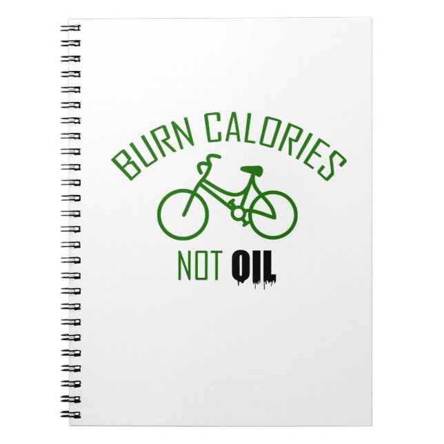 Carnet Brûler les calories et non l'huile (Devant)