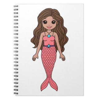 Carnet Brunette Mermaid
