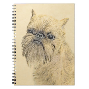 Carnet Bruxelles Griffon Peinture - Cute Original Chien A