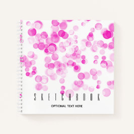 Carnet Bubble Dots rose Bokeh, effet Esquisse