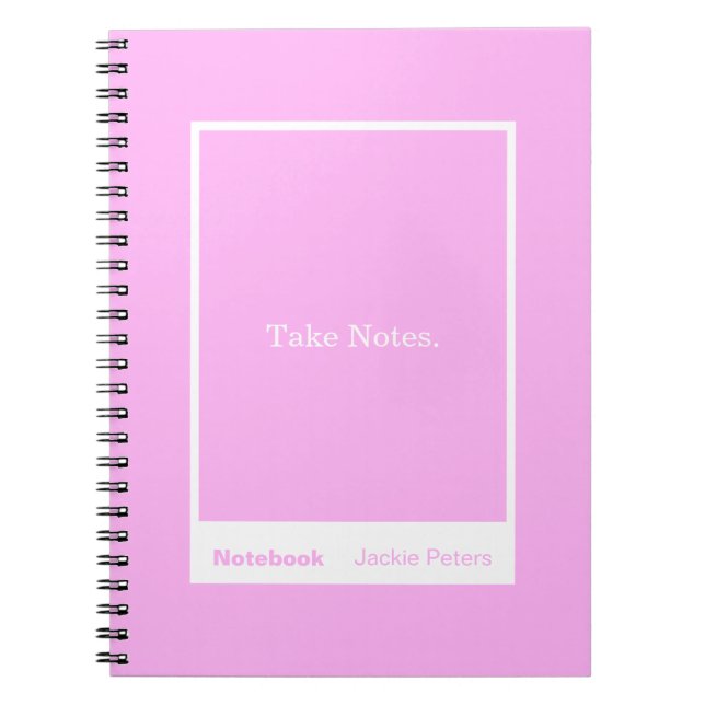 Carnet Bubblegum Pink Block Quote Classic (Devant)