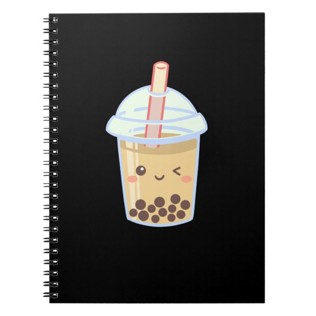 Carnet Buble Lait Thé Boba Cute (Devant)