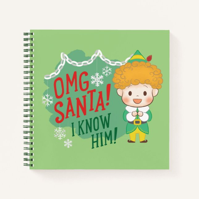 Carnet Buddy l'Elf OMG Père Noël ! Je Le Connais ! (Devant)