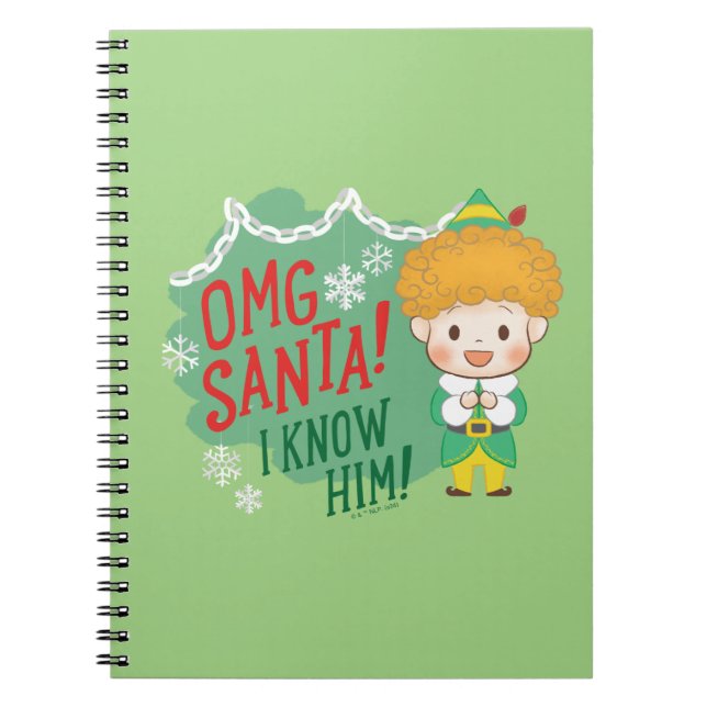 Carnet Buddy l'Elf OMG Père Noël ! Je Le Connais ! (Devant)