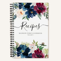 Budget Floral Navy Blue Burgundy Aquarelle Recette