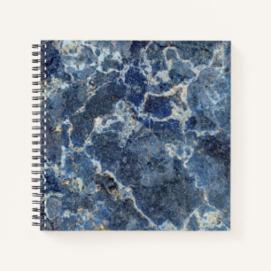 Carnet Bue Gris Marbre Noir & Veines Beige