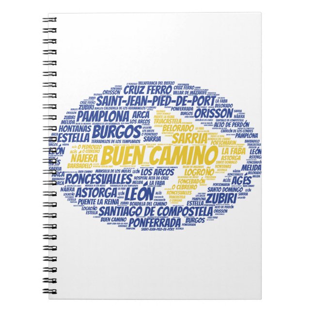 Carnet Buen Camino Word Art (Devant)